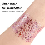 Anka Bella Iridescent Pink Silver Glitter, Safe Face Body Glitter for Festival Makeup Anka Bella