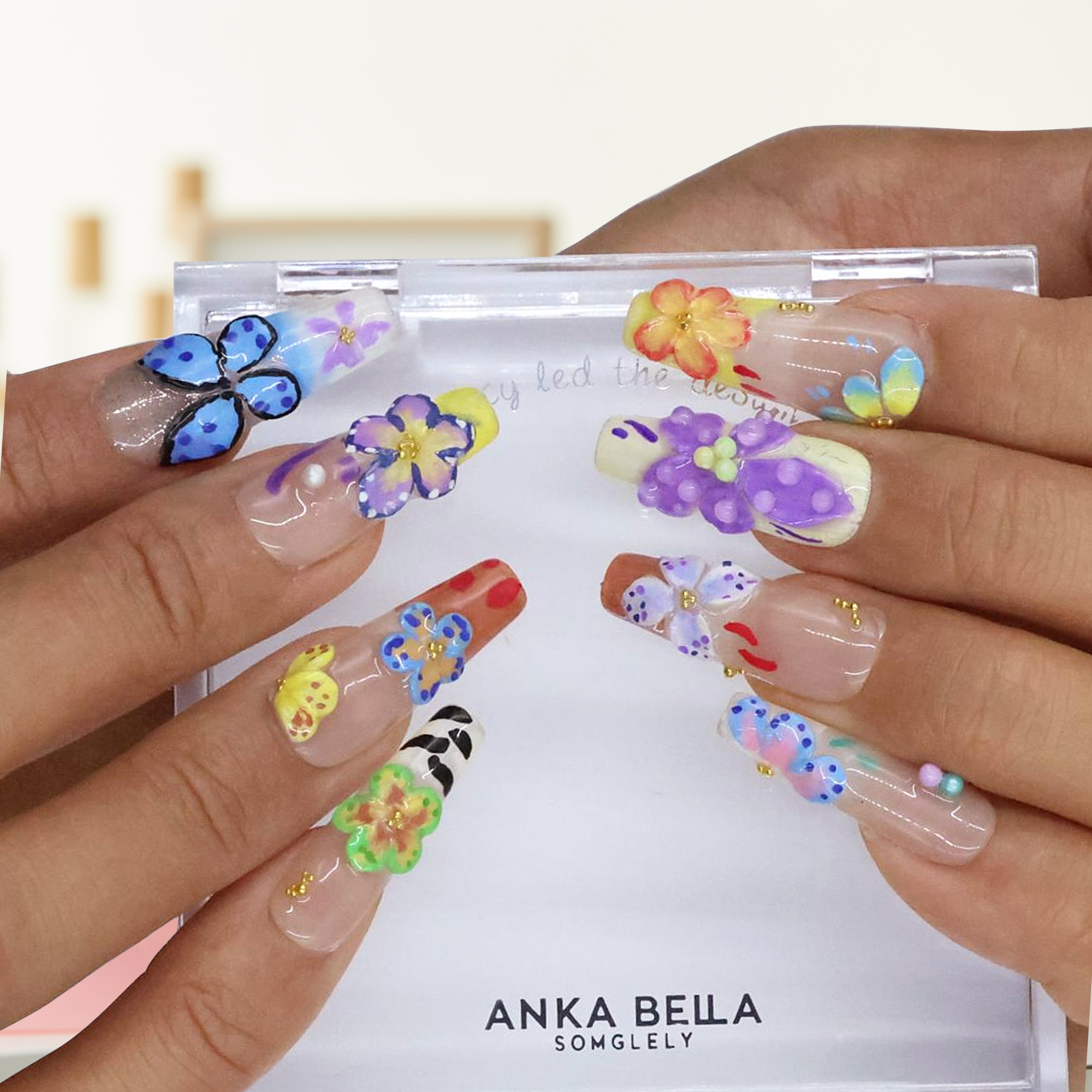 Tropical Floral Nails-Anka Bella