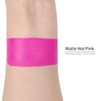 Anka Bella Matte Hot Pink face paint arm swatch, bold matte hot pink body paint sample on skin