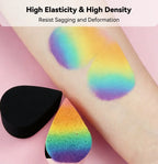 Anka Bella face paint sponge size chart, measurements of all teardrop sponge sizes