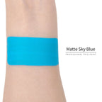 Anka Bella Matte Sky Blue face paint arm swatch, soft bright sky‑blue matte body paint sample on skin