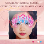 Rose Elsa Rainbow Strips Face Paintings, Anka Bella Anka Bella