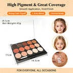 Anka Bella face paint palette size chart, kids festival makeup