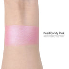 Anka Bella Pearl Candy Pink face paint arm swatch, bright shimmer pearl candy pink body paint sample on skin