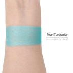 Anka Bella Pearl Turquoise face paint arm swatch, cool shimmer pearl turquoise body paint sample on skin
