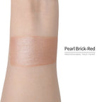 Anka Bella Pearl Brick‑Red face paint arm swatch, warm shimmer brick‑red pearl body paint sample on skin
