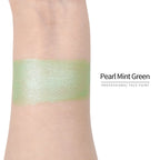 Anka Bella Pearl Mint Green face paint arm swatch, fresh shimmer pearl mint green body paint sample on skin