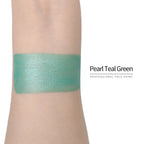 Anka Bella Pearl Teal‑Green face paint arm swatch, cool shimmer teal‑green pearl body paint sample on skin