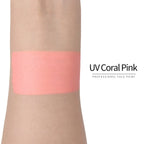Anka Bella UV Coral‑Pink face paint arm swatch, warm neon coral‑pink UV glow body paint sample