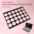 Anka Bella black foam inner liner for face paint storage box, 24 round holes palette insert
