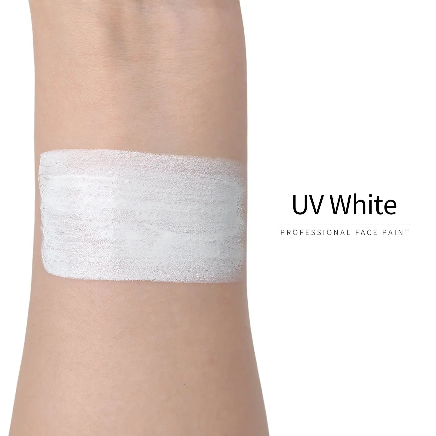 Anka Bella UV White Solid Face Paint 50g, Water‑Based Non‑Toxic Hypoallergenic UV Glow Body Paint Cake for Professional Face Painters Halloween Party Anka Bella