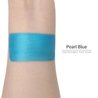 Anka Bella Pearl‑Blue face paint arm swatch, vibrant shimmer pearl‑blue body paint sample on skin
