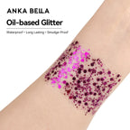 Anka Bella Magenta Iridescent Glitter, Safe Face Body Glitter for Festival Makeup Anka Bella