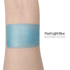 Anka Bella Pearl Light‑Blue face paint arm swatch, soft shimmer light‑blue pearl body paint sample on skin