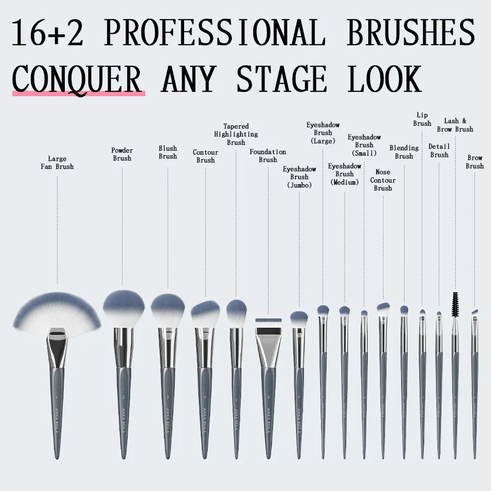 Stage costume - makeup brush set Anka Bella