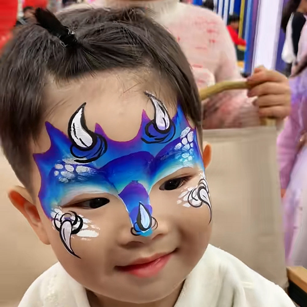 Dinosaur Face Painting Set – Featured in Viral TK & FB Videos, Includes Paints and Brushes