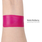Anka Bella Matte Mulberry face paint arm swatch, saturated matte mulberry magenta body paint sample on skin