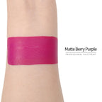 Anka Bella Matte Berry Purple face paint arm swatch, creamy matte berry‑purple body paint sample on skin