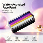 Anka Bella water-activated purple gold face paint tin palette, 13g 58*25*14mm non-toxic vibrant pigment easy to clean for kids fantasy costume makeup