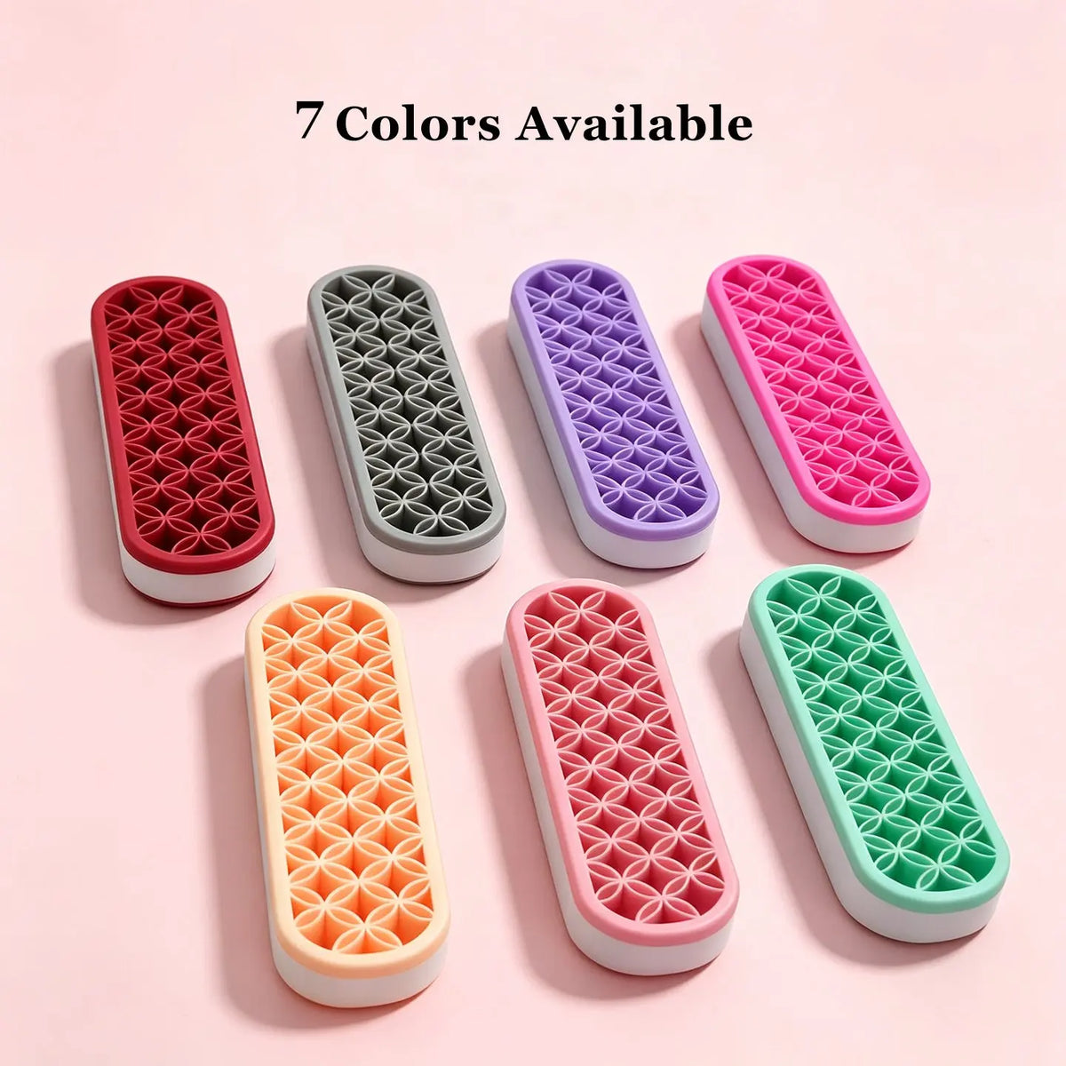 Anka Bella paint brush storage rack silicone organizer holder, pink color, 7 colors available
