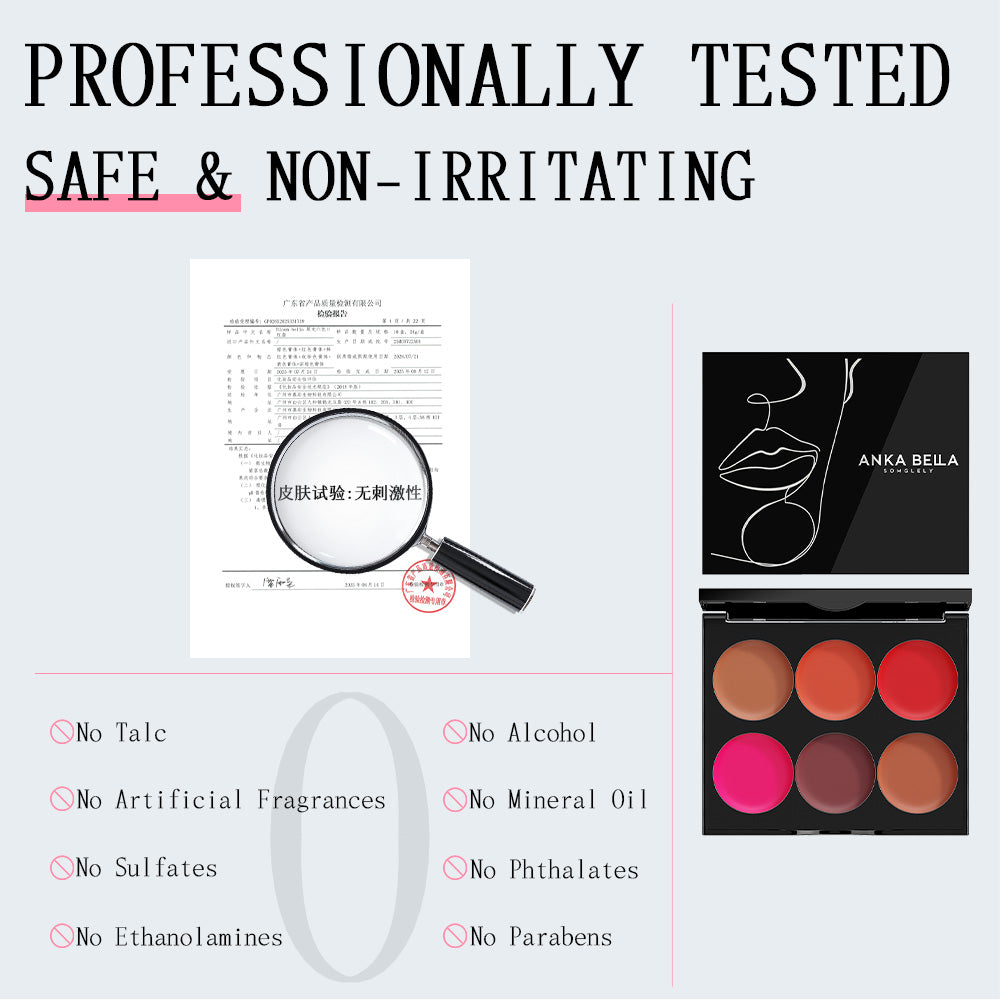 Spotlight 6-Color Lip Palette – Anka Bella