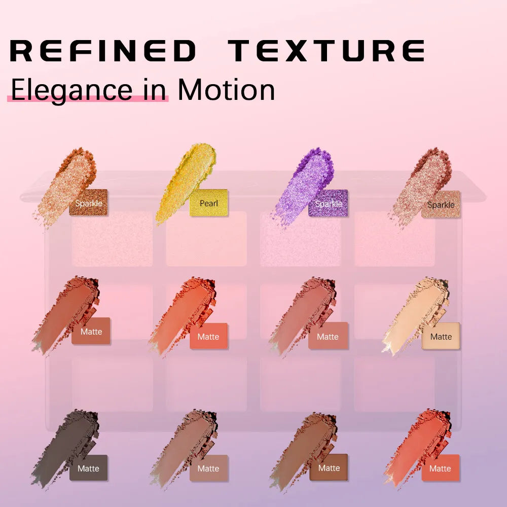 Modern Vibrance /Western Dazzle 12-color eyeshadow palette Anka Bella