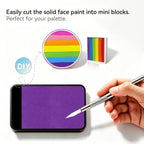 DIY cut solid face paint block, Anka Bella matte lavender face paint for custom palette