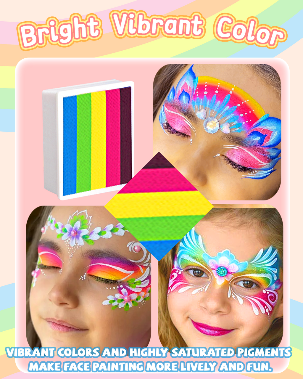 12-Color Animal Palette – Bright & Blendable Face & Body Paint for Creative Designs
