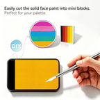 DIY cut solid face paint block, Anka Bella matte bright yellow face paint for custom palette