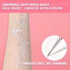 Anka Bella liner pen works with water‑based face paint, smooth butterfly body art lines