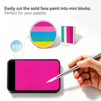 DIY cut solid face paint block, Anka Bella matte pink face paint for custom palette
