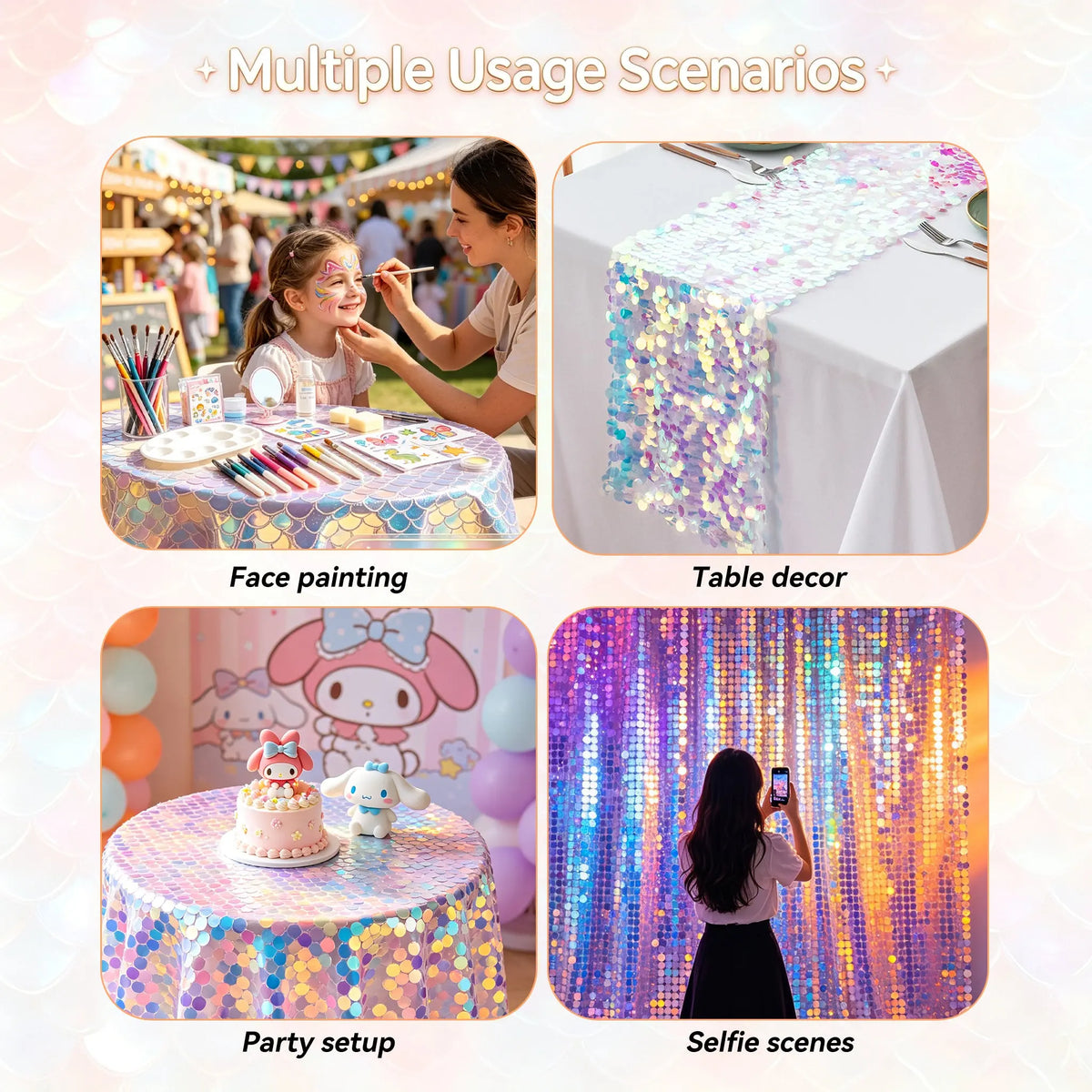 lightweight decorative party table cover