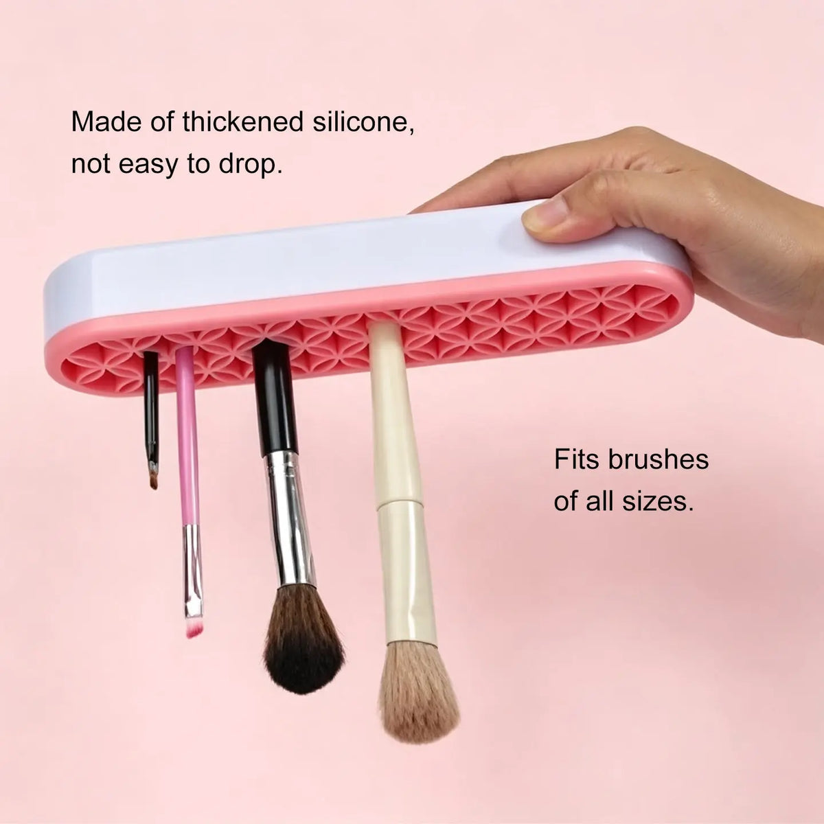Anka Bella silicone paint brush organizer, 7 pastel colors collection, desktop makeup brush storage rack