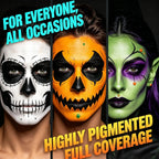 Anka Bella high pigment oil face paint for adult skeleton body art, smooth application for Halloween costume party