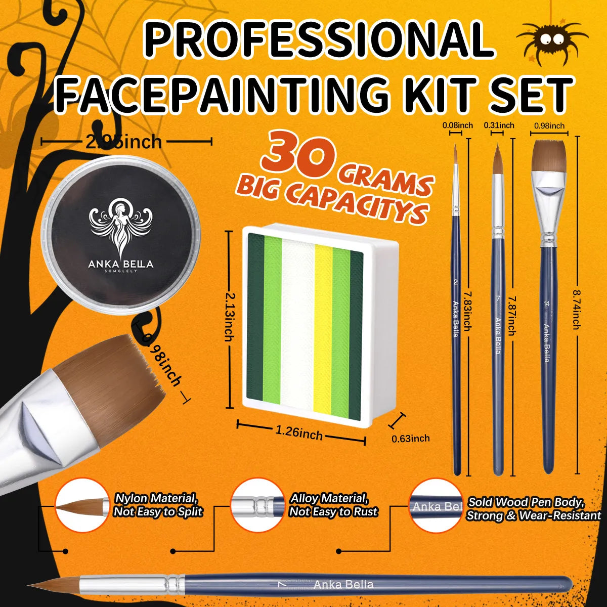 Halloween Face Paint Kit – Safe, Washable & Fun for All Ages