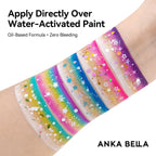 Anka Bella Iridescent Blue Glitter, Chunky Round Sequins for Face & Body Festival Makeup Anka Bella