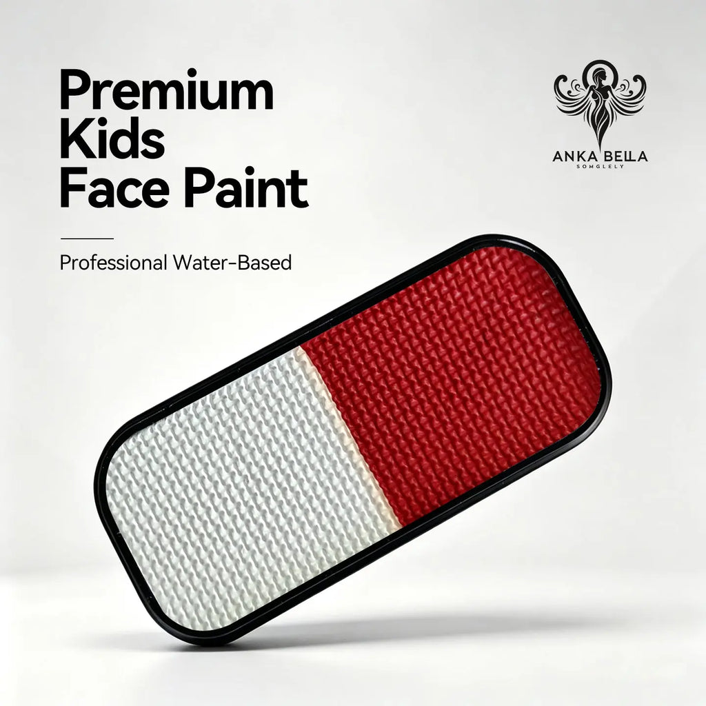 Anka Bella red white split cake water activated kids face paint palette