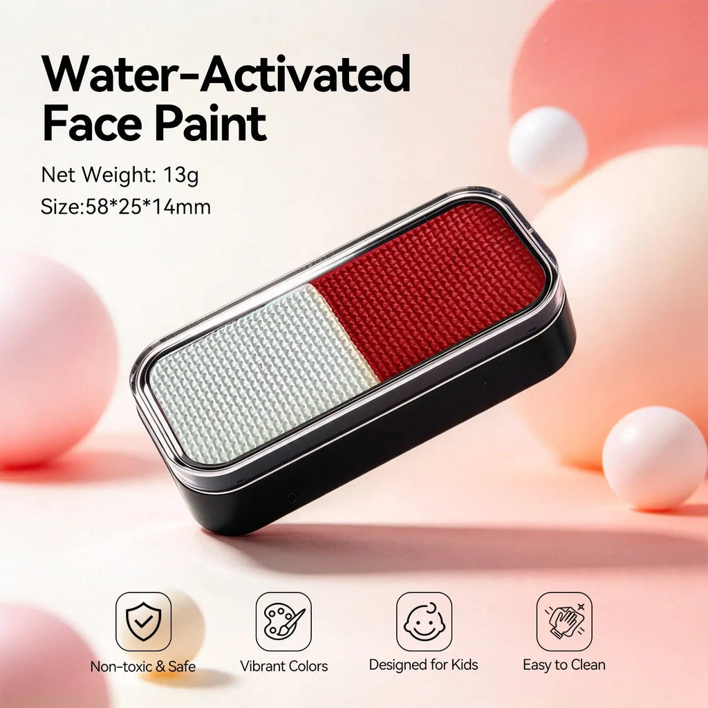 Anka Bella 2 color split cake face paint, non toxic skin safe face paint for party