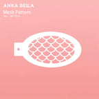 AnkaBella fish‑scale mesh pattern reusable face paint stencil
