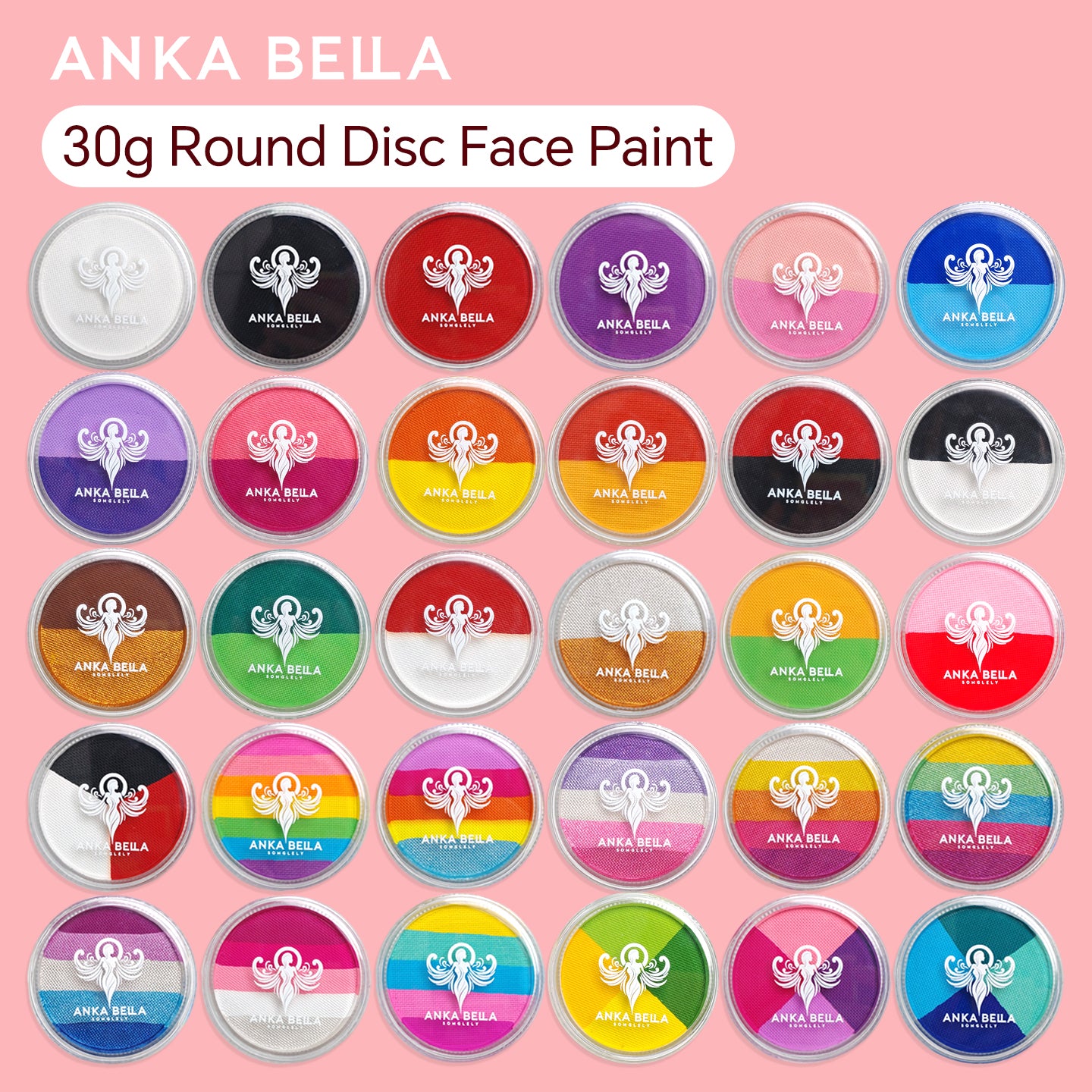 Face Painting rainbow base cakes, Anka Bella（New style） Anka Bella