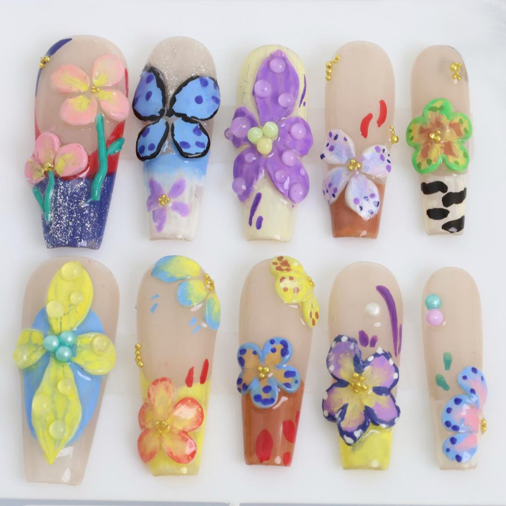 Tropical Floral Nails-Anka Bella