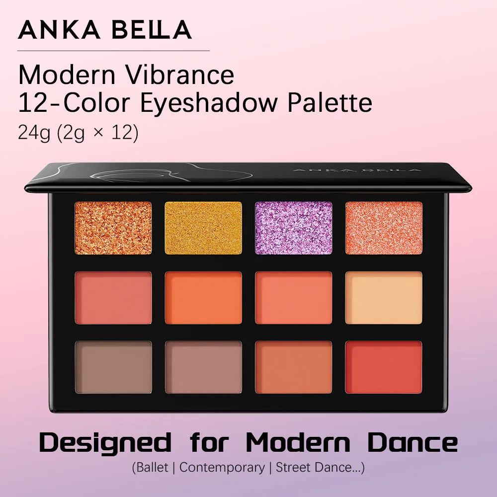 Modern Vibrance /Western Dazzle 12-color eyeshadow palette Anka Bella