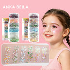 Anka Bella Oil-Based Glitter Palette, Skin-safe Body Face Glitter for Halloween Party Kids Makeup（副本） Anka Bella