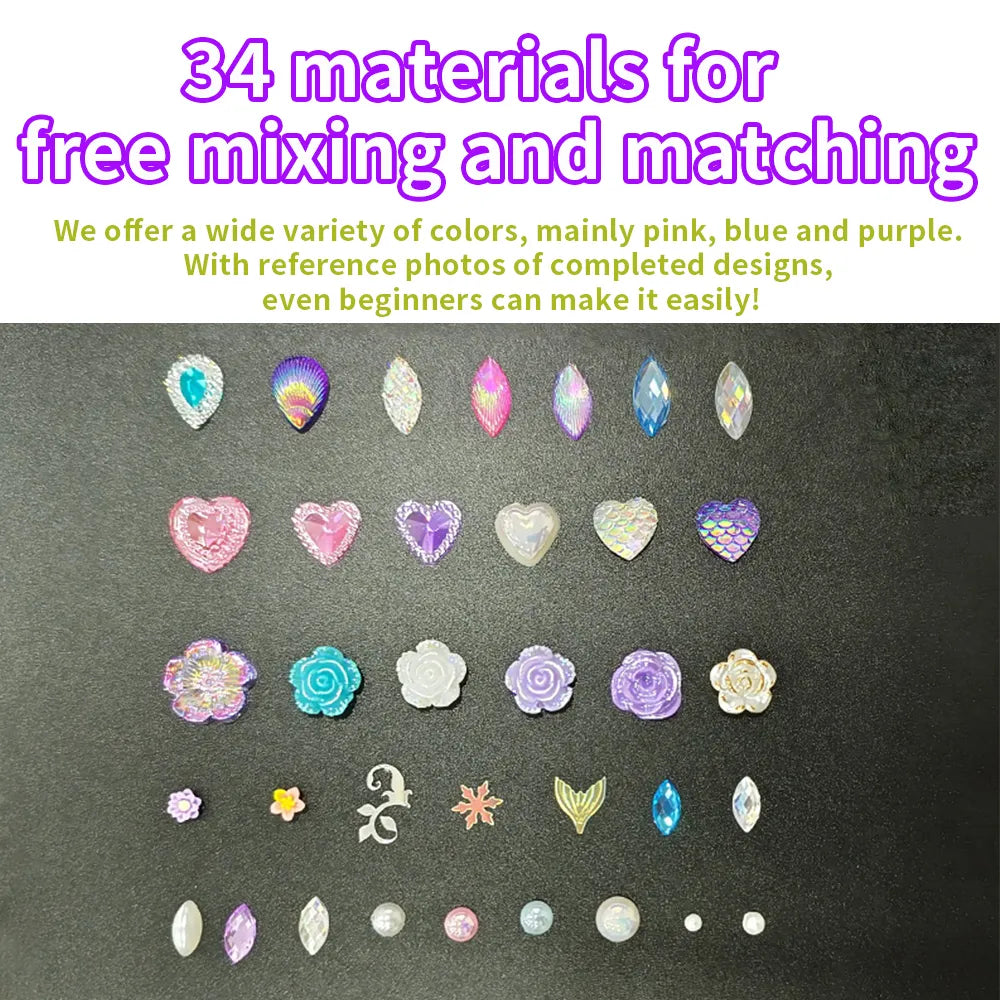 Kit 3D de pegatinas de diamantes y flores para pintar la cara