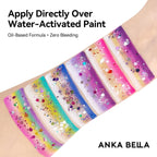 Anka Bella Iridescent Red White Glitter, Safe Face Body Glitter for Festival Makeup Anka Bella