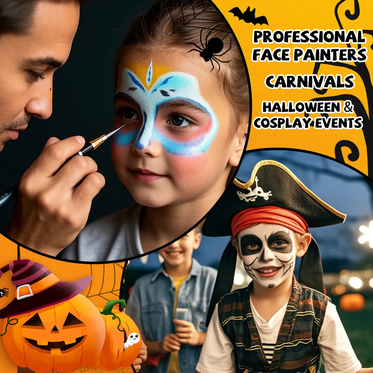 Halloween Face Paint Kit – Safe, Washable & Fun for All Ages
