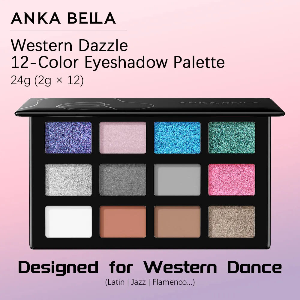 Modern Vibrance /Western Dazzle 12-color eyeshadow palette Anka Bella