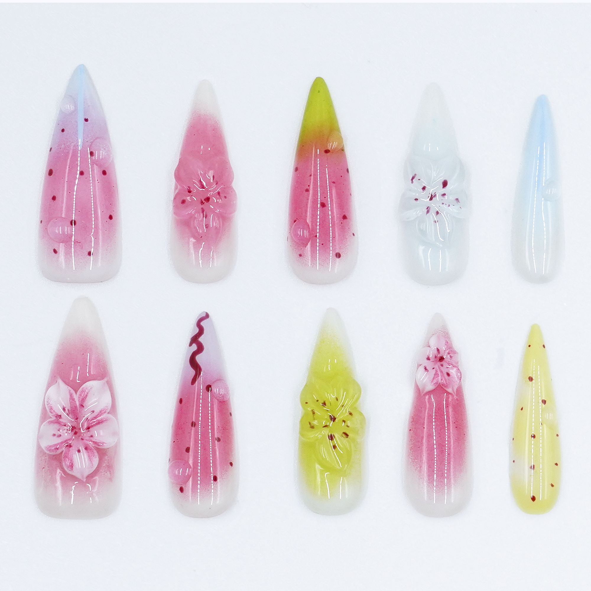 Gradient Garden Nail Art-Anke Bella