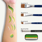 Anka Bella 4 Shade White Shimmer Gold Green Water Activated Face Paint, Non-Toxic Skin Safe Washable Kids Body Paint for St Patrick's Day Cosplay Anka Bella