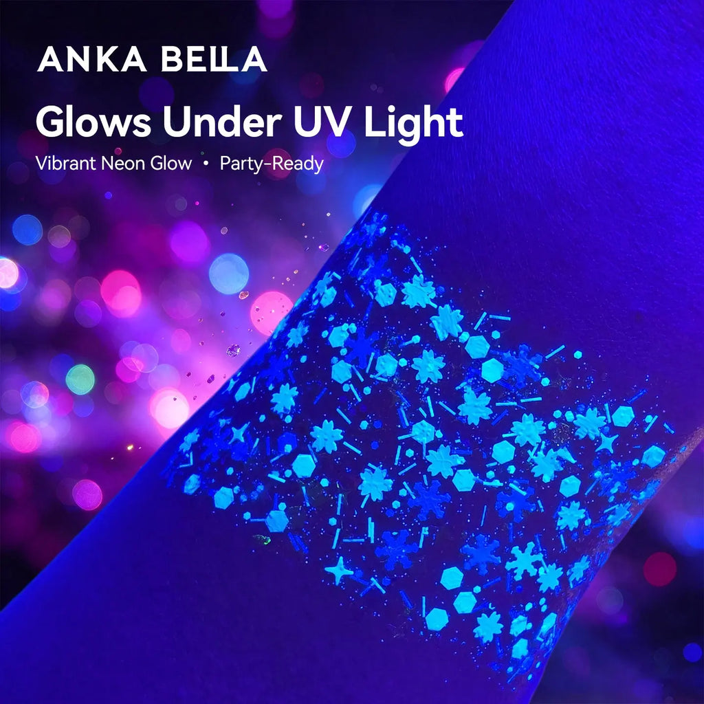Anka Bella Iridescent Star Glitter, Skin-safe Star & Moon Sequins for Face & Body Festival Makeup Anka Bella